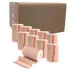 Elastic Bandage Wrap with Self-Closure [Pack of 50] Comfort Athletic Compression Roll, 5 Yards Stretched for Customized Compress