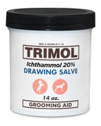 TRIMOL Ichthammol 20% Drawing Salve Grooming Aid, 14 oz, Soothing Skin Relief and Treatment of Eczema, Psoriasis