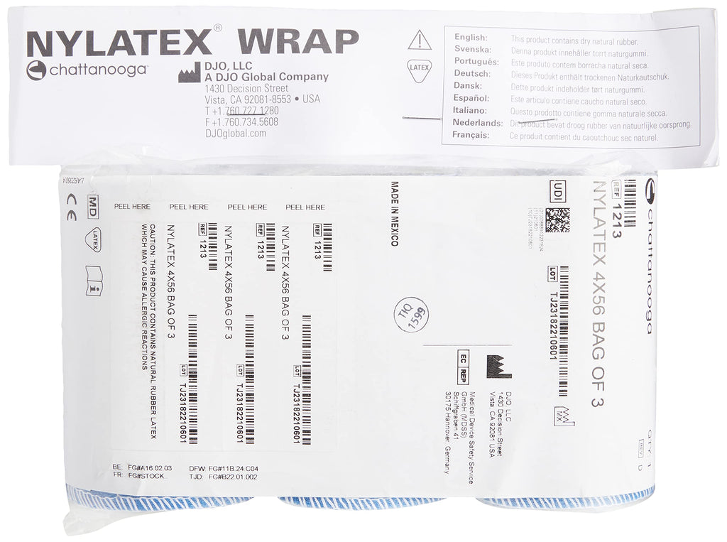 Chattanooga Nylatex Therapeutic Treatment Wrap: 4 W x 56 L, 3 Count