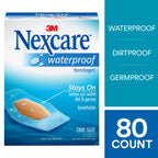 Nexcare Waterproof Clear Bandages, Germproof, 20 Count Packages (Pack of 4)