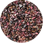 0.5 Pound Natural Semi Tumbled Rhodonite Gemstone Chips, Crushed Mini Rhodonite Crystals, Undrilled Crystal Chips (Rhodonite)