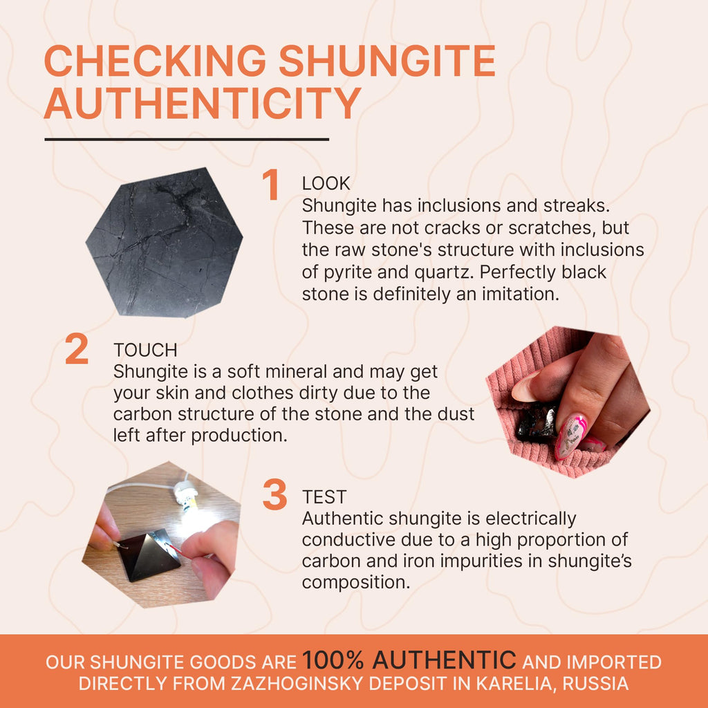 Shungite Stone Protection Pyramid 2 | Authentic Shungite Stones Protection Unpolished Pyramid 2 inches (5 cm) | Black Stone Crys