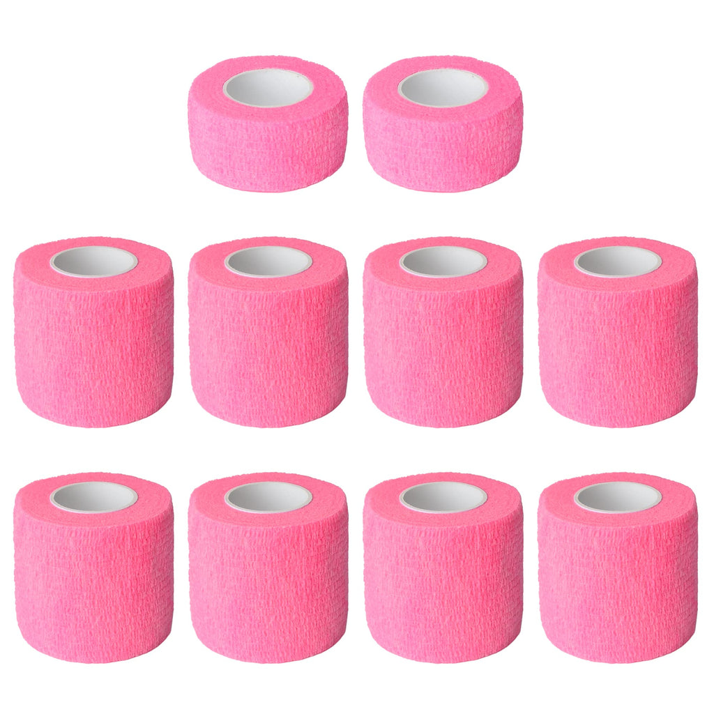 FEILIBAY 10 Pack Self Adherent Bandage Wrap Elastic Cohesive Bandage Self Adhesive Tape Vet Wrap Tape 2 Size (8Pack 2 and 2Pac