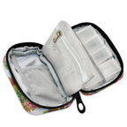 Custom Pill Box 7 Day Pill Case Bag Oil Painting Hawaii Flowers Personalized Name Travel Pill Organizer Bag with Zipper Portable