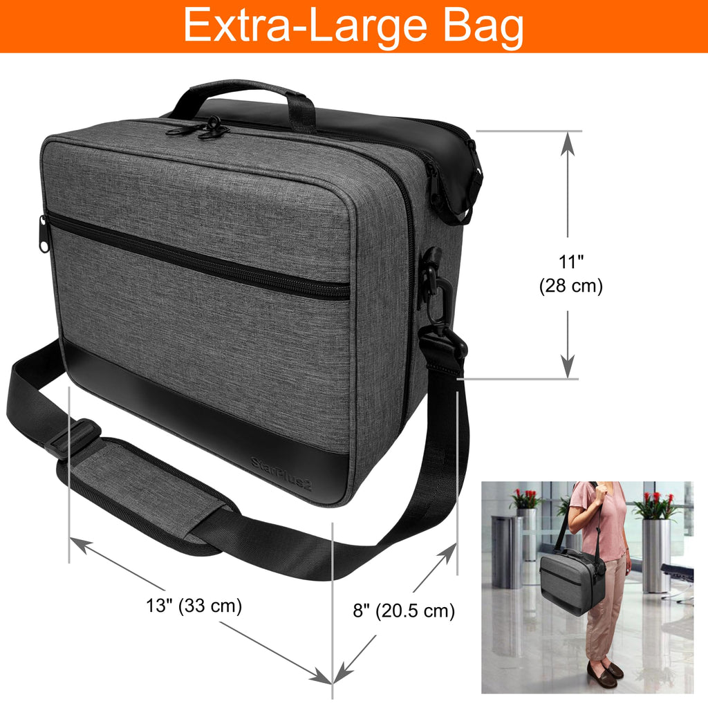 StarPlus2 Extra-Large 2-Compartment Modular Pill Bottle Organizer, Medicine Bag, Case, Carrier for Medications, and Medical Supp