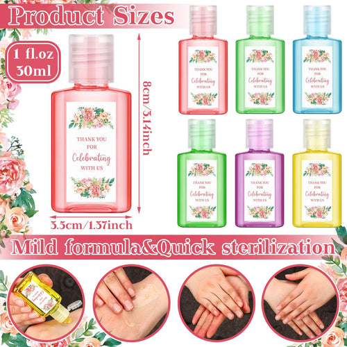 Gejoy 48 Pack Mini Hand Sanitizer Bulk Wedding Party Favors for Guests Hand Sanitizer Travel Size Thank You Hand Soap Gifts for