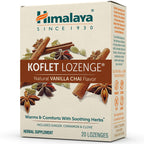 Himalaya Koflet Lozenges, Vanilla Chai Flavor, Natural Herbal Cough Drop for Warming Relief and Soothing Comfort, 130 mg, 20 Loz