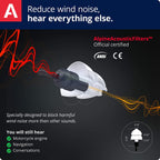 ALPINE HEARING PROTECTION MotoSafe Tour Reusable Ear Plugs - Motorcycle Ear Plugs - Noise Reduction & Ear Protection - Motorcycl