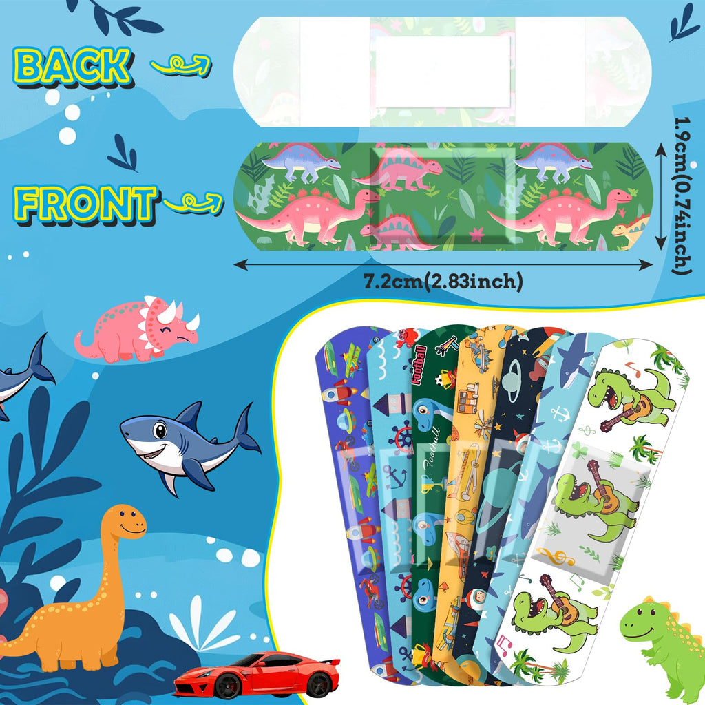 Sublaga 300 Pcs Adhesive Bandages, 33 Styles Kids Cartoon Bandages, Flexible, Colorful, Waterproof, Breathable, Protect Scrapes