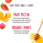 Lolleez Organic Lollipops Variety Pack for Sore Throat Relief - Strawberry, Watermelon & Orange Mango, 30 Total