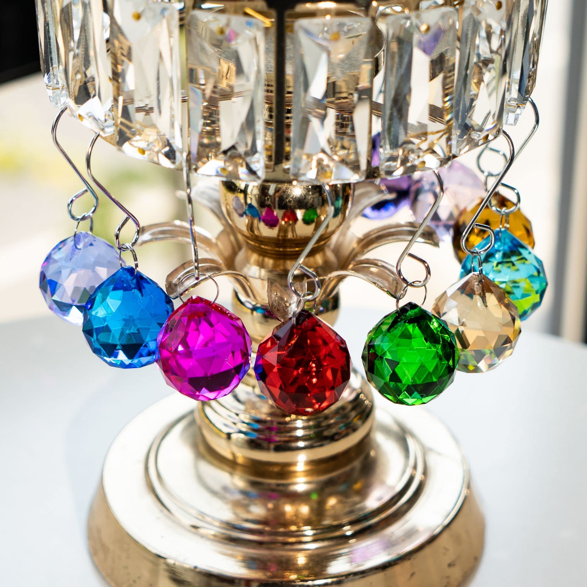 10 Pack Crystal Ball 1.18/30mm Prism Sun Shine Catcher Rainbow Pendants Maker, Hanging Crystals Prisms for Windows, for Feng Shu