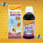 BRONCOLITO Honey Syrup for Children - Natural Herbal Blend with Elder Flower, Licorice, Mullein & Eucalyptus - Soothing Formula