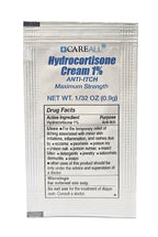 CareAll Hydrocortisone Cream 1% (25 Pack), 0.9gr Foil Packet, Maximum Strength Formulation, Anti-Itch Rash Skin Cream Relieves I