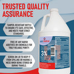 Epic Medical Supply Hydrogen Peroxide Gallon First Aid Antiseptic and Multipurpose Cleaner, 3% USP, Topical Wash for Minor Cuts,