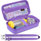 Canboc Carrying Case for Asthma Inhaler, Handheld Spacer for Adults, Mask, Inhaler Spacer Bag with Removable Shoulder Strap, Mes