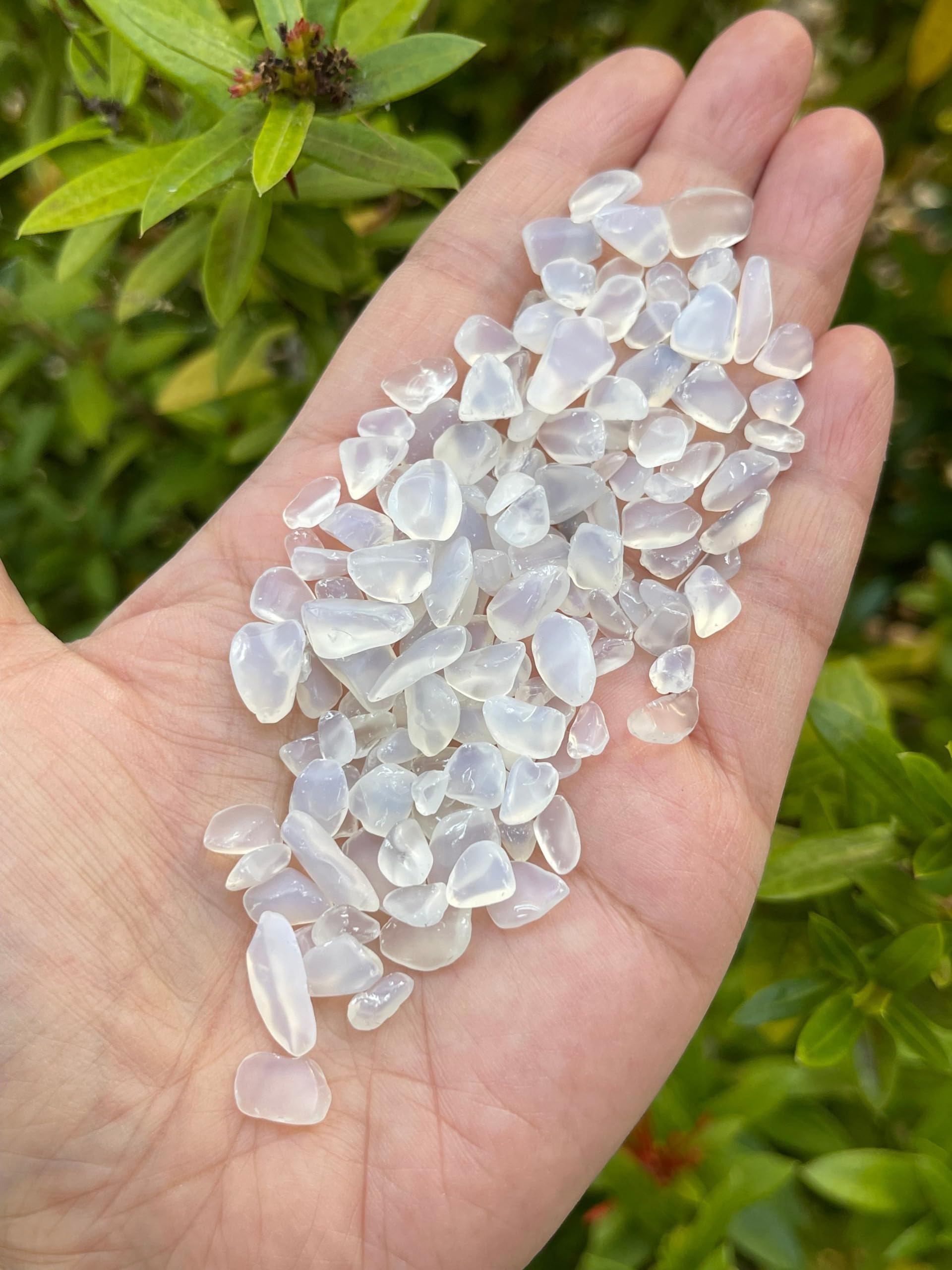 2 oz Lot Semi Tumbled Opalite Chips, Crushed Mini Opalite Crystals, Undrilled Crystal Chips (Opalite)