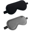 Shoppax Adjustable Pack Of 2 Gray And Black Sleep Mask Travel, Yoga And Meditation