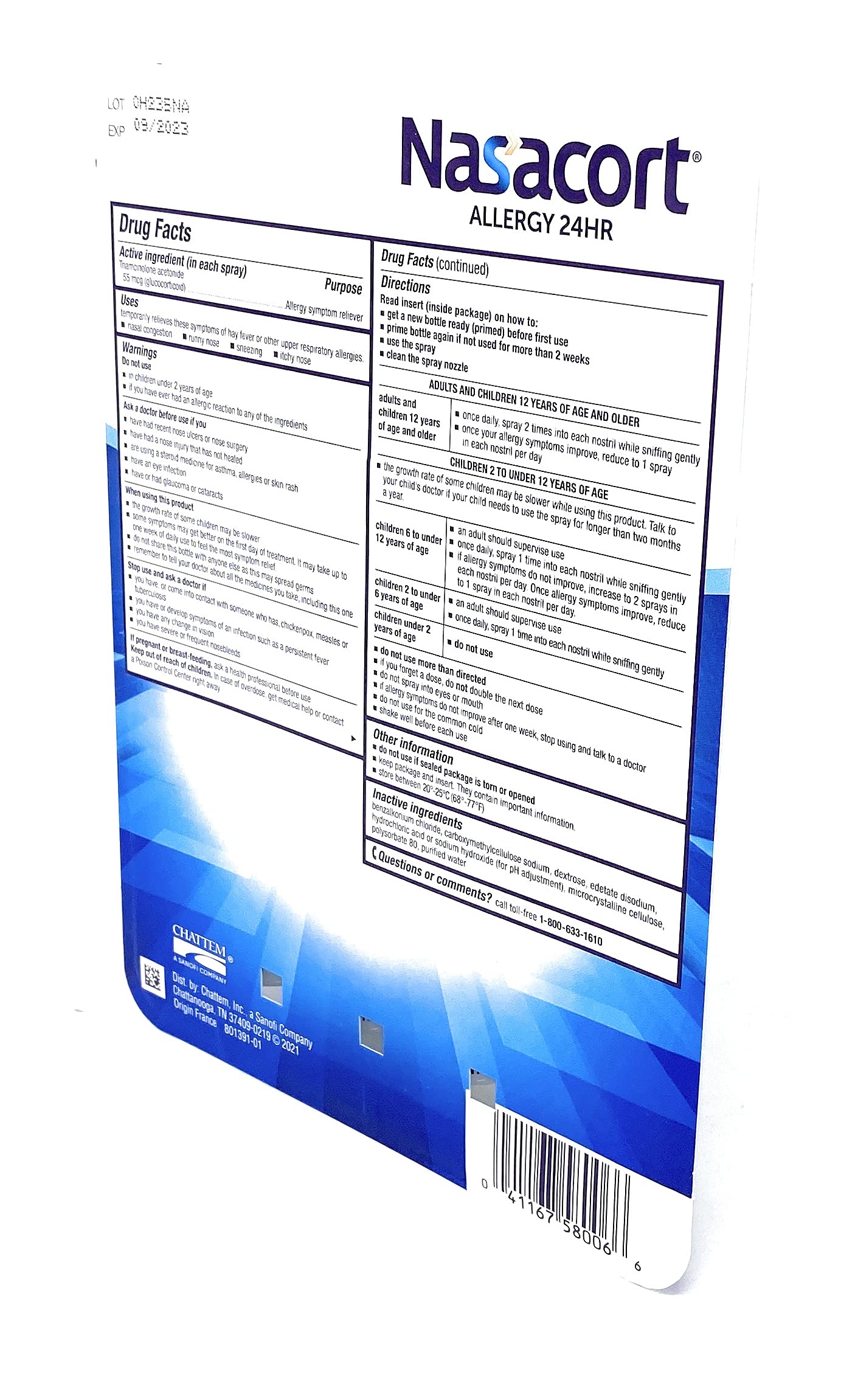 Nasacort Allergy 24 Hour, 0.57 Fluid Ounce, ApMpGI 4 Pack (120 Sprays/Pack)