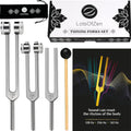 Tuning Forks for Healing Set (128Hz, 256Hz, 512Hz) - Essential Yoga and Meditation Accessories & Sound Therapy Devices