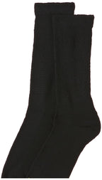 MediPeds mens 8 Pack Diabetic Crew With Non-binding Top Socks, Black, Shoe Size 12-14 US
