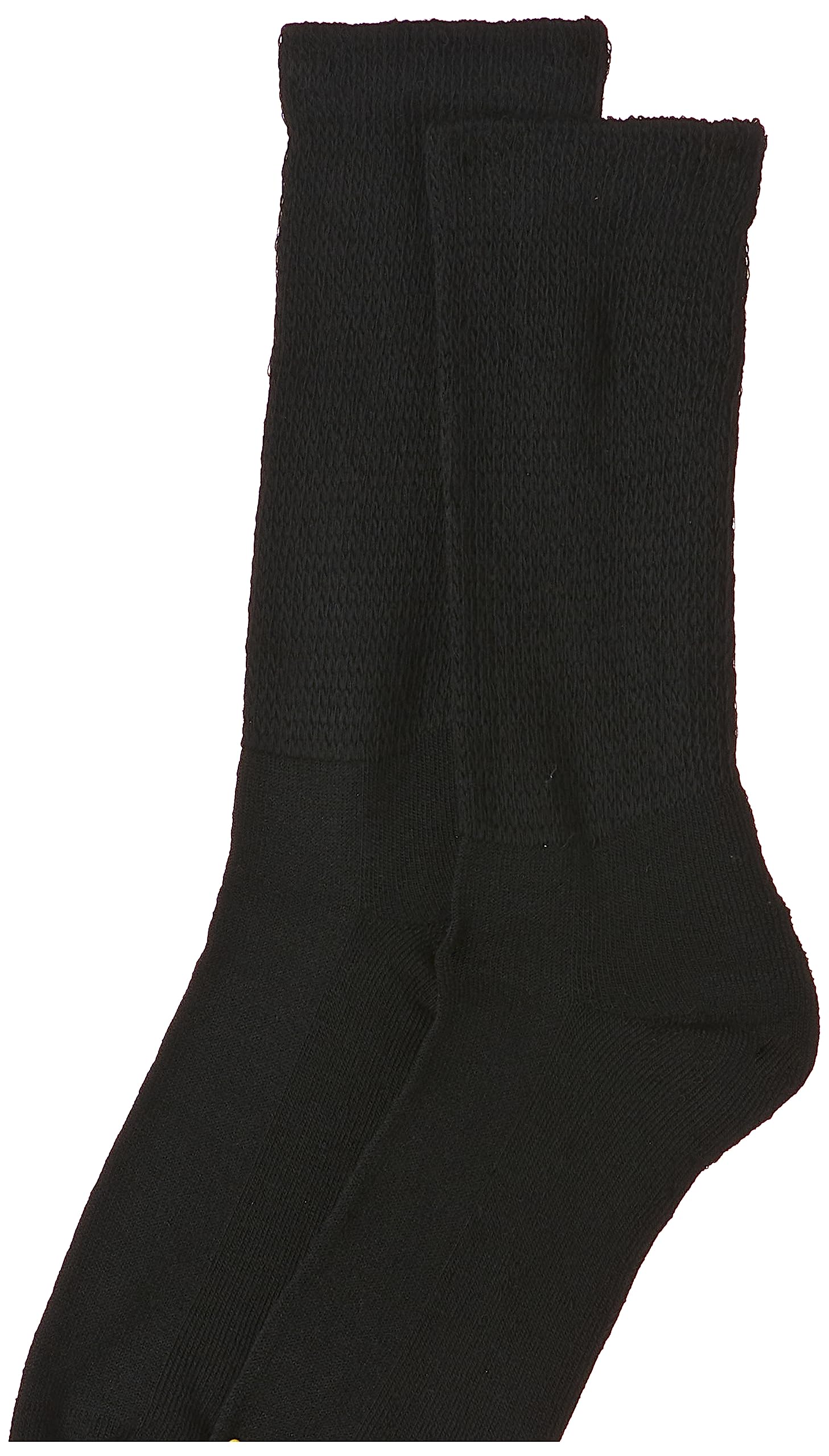 MediPeds mens 8 Pack Diabetic Crew With Non-binding Top Socks, Black, Shoe Size 12-14 US