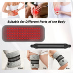 Red Light Therapy Heating Wrap Belt for Body, Lower Back, Legs, and Arms, Featuring 660 nm Red Light Therapy and 850 nm Near Inf