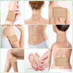 60 Pcs Castor Oil Pack Wrap & Patches 4 Sizes Disposable Self-Adhesive Organic Cotton Pads for Belly Button, Stomach, Joints, Un