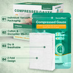 SuccorWare 8 Packs Sterile Compressed Gauze with Z-Folded - Wound Gauze for Bleed Stop, 4.5 x 4.1 Yards, 6-Ply - for First Aid K