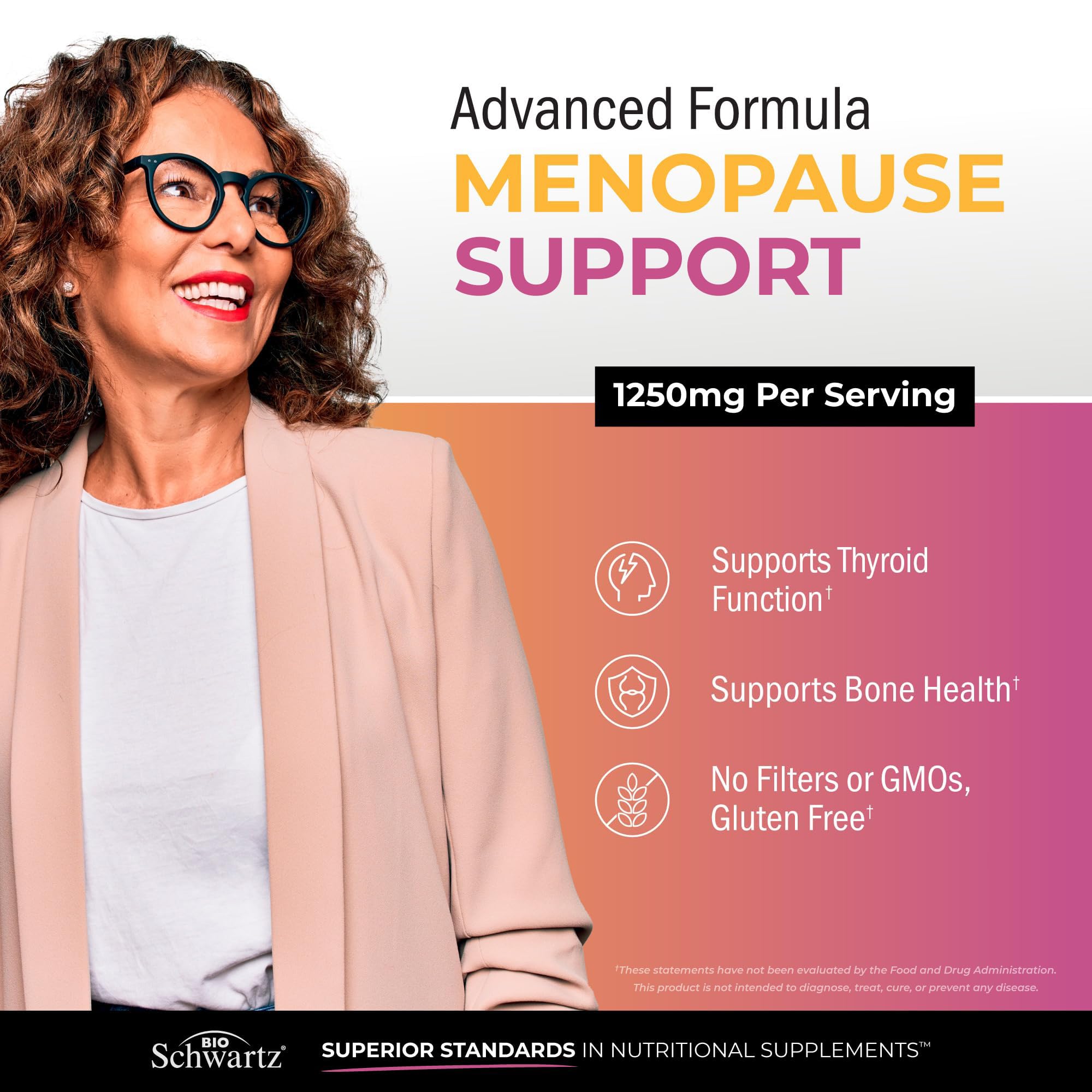 Herbal Menopause Support for Women - Supports Healthy Mood and Balance with Milk Thistle Chasteberry Black Cohosh Red Clover Tur