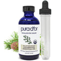 PURA DOR Organic Cedarwood Essential Oil (4oz with Glass Dropper) 100% Pure & Natural Therapeutic Grade for Hair, Body, Skin, A