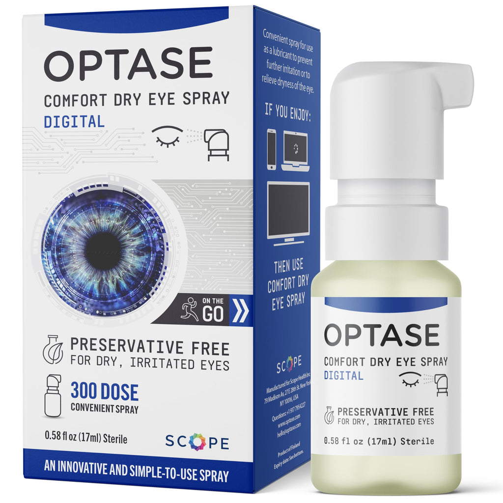 Optase Comfort Dry Eye Spray - Preservative Free Artificial Tears Drops Alternative - Dry Eye Drops in a Convenient Spray - Mult