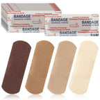 Sosation 200 Count Skin Tone Bandages Flexible Fabric Adhesive Bandages Wound Care First Aid Favor for Cuts Scrapes Scratches Pr
