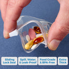 Zippered Pill Pouch Bags - 24 Pcs, Slide Lock Clear Plastic Mini Bags, BPA-Free for Pills Vitamins, Supplements, Medications, Je