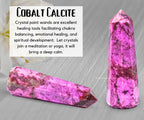 Cobalt Calcite Crystal Towers ~ Natural Healing Crystal Point Obelisk for Reiki Healing and Crystal Grid (2'' to 3'' INCH)