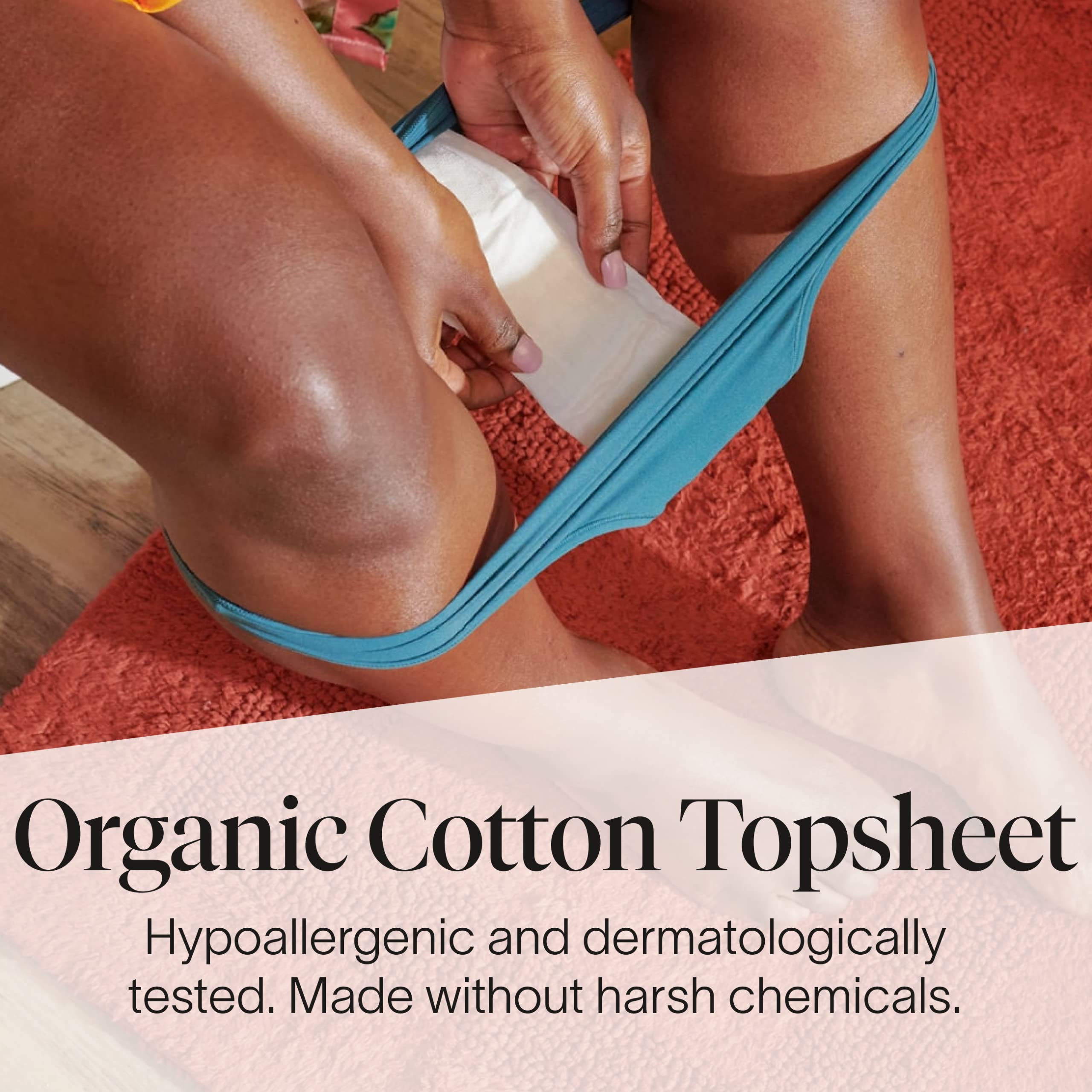 Cora Ultra Thin Organic Bladder Liners | Incontinence & Postpartum Pads for Women | Panty Liners for Bladder Leaks | Breathable