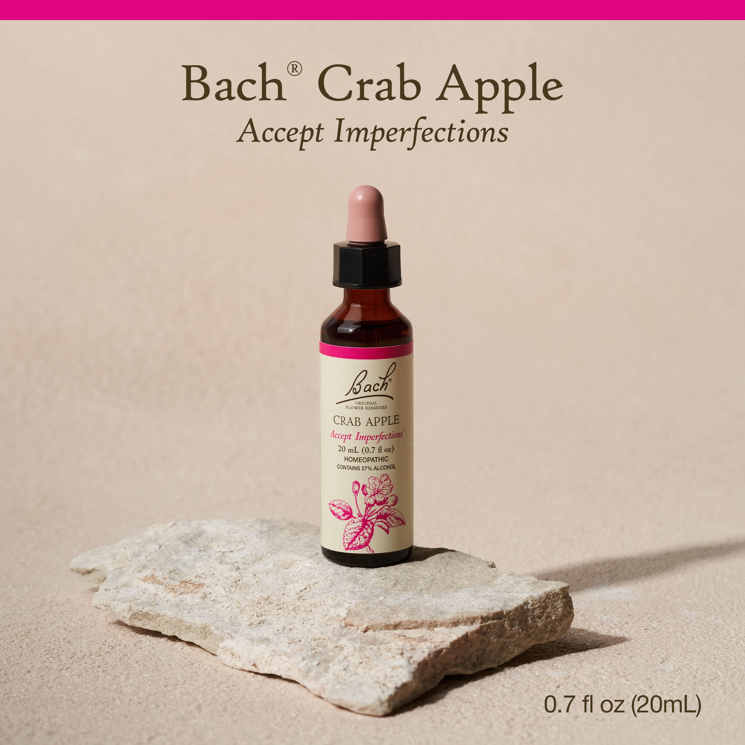 Bach Original Flower Remedies, Crab Apple for Accepting Imperfections, Natural Homeopathic Flower Essence, Holistic Wellness and