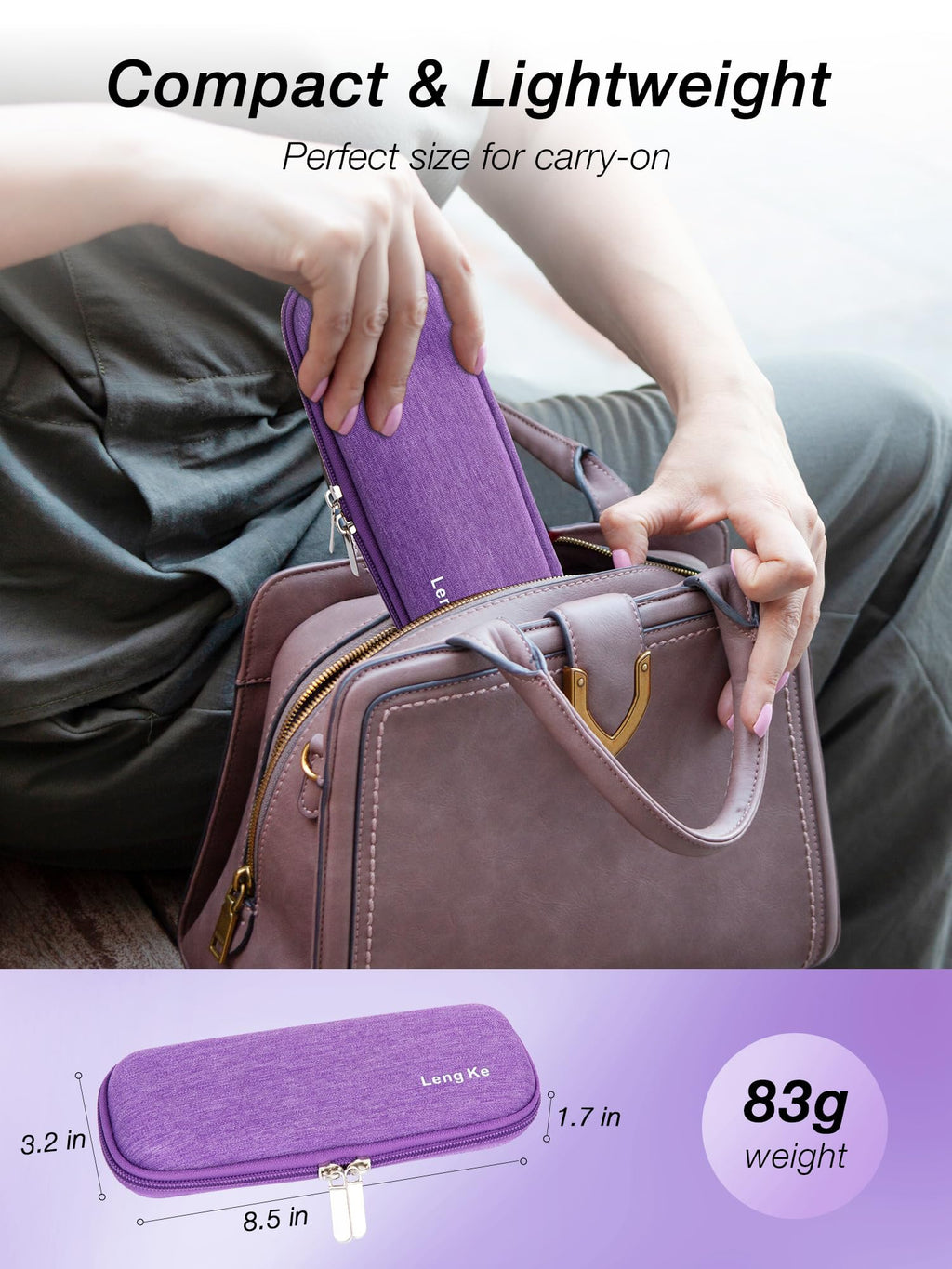 Leng Ke Insulin Cooler - Upgraded EVA Diabetes Travel Case with 2 TSA Approved Ice Packs, Waterproof Medicine Case for Insulin P