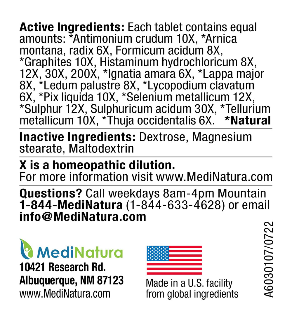 MediNatura BHI Allergy Relief Multi-Symptom Natural Safe Relief of Runny Nose Sneezing Itchy Eyes & Congestion 15 Targeted Homeo