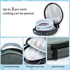 Neck CoolingTube with Insulated Bag, Reusable Ice Coolers Wearable Body CoolingProducts, Neck Coolers for HotWeather