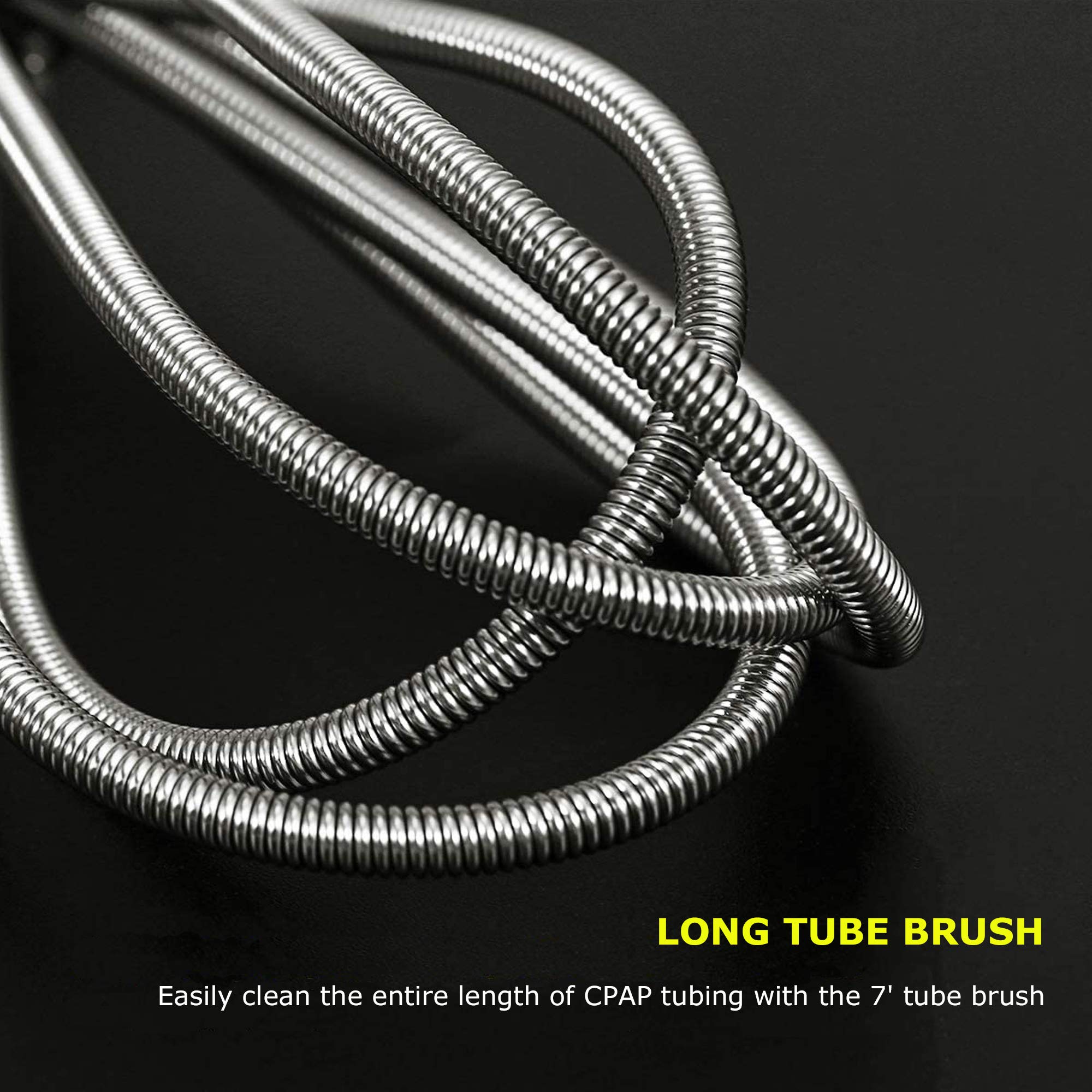 Brush Diameter 15mm 19mm -CPAP Tube Cleaning Brush-Suitable for Most CPAP Hose Type (Yellow)