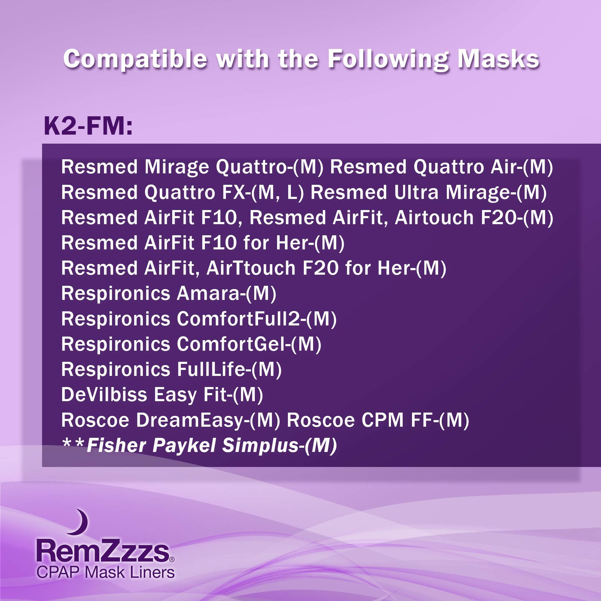 RemZzzs Full Face Cpap Mask Liners (K2-FM) - Reduce Noisy Air Leaks and Painful Blisters - Cpap Supplies and Accessories - Compa