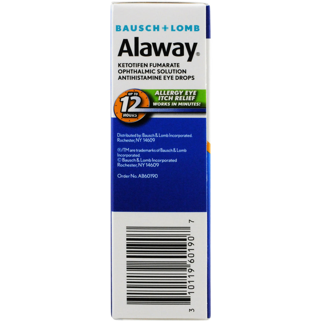 Allergy Eye Itch Relief Eye Drops by Alaway, Antihistamine, 10 mL (Pack of 2)