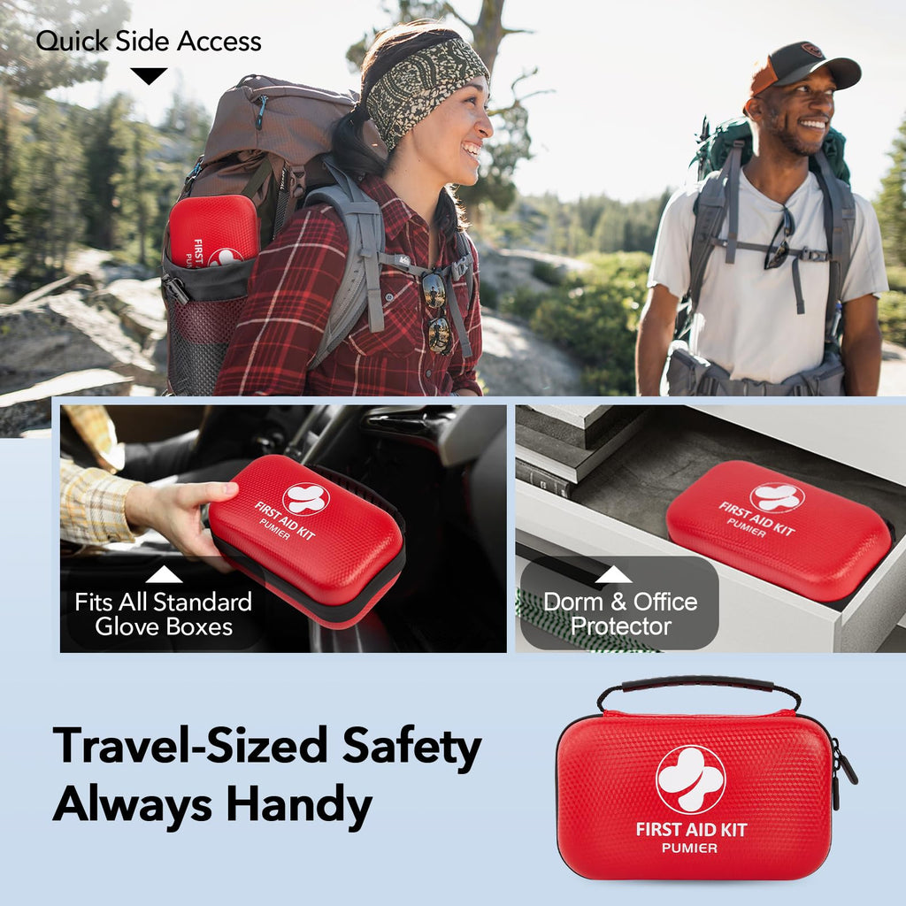 First Aid Kit for Car Home Travel Camping, 350pcs Compact Waterproof Hard Case, Public Emergency Must Have Survival Kits - Perfe