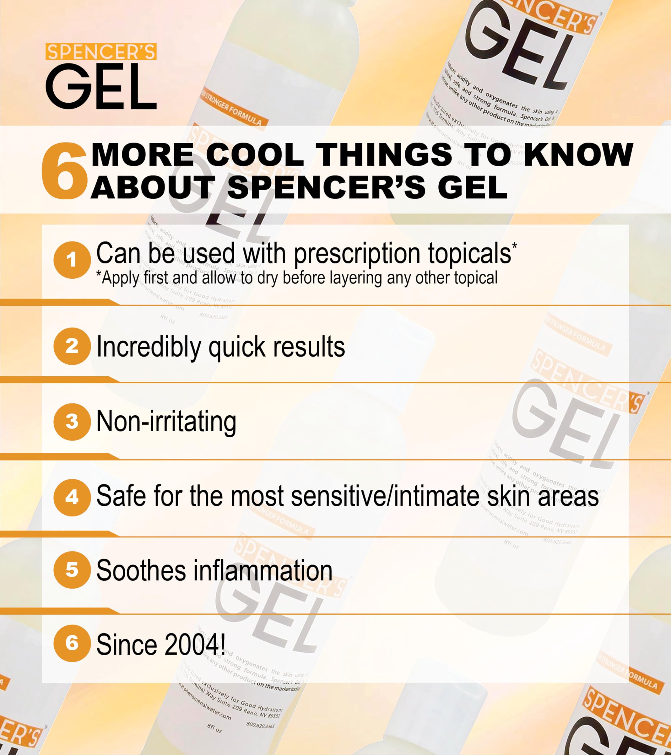 Spencers Gel Alkaline Formula (8oz) - lab-certified to kill Staph aureus on skin contact
