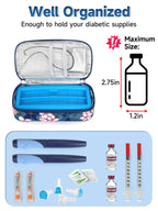 YOUSHARES Insulin Cooler Travel Case for Pen & Vials, Temperature Display Diabetic Medication Cooling Bag with Protective Ice Br
