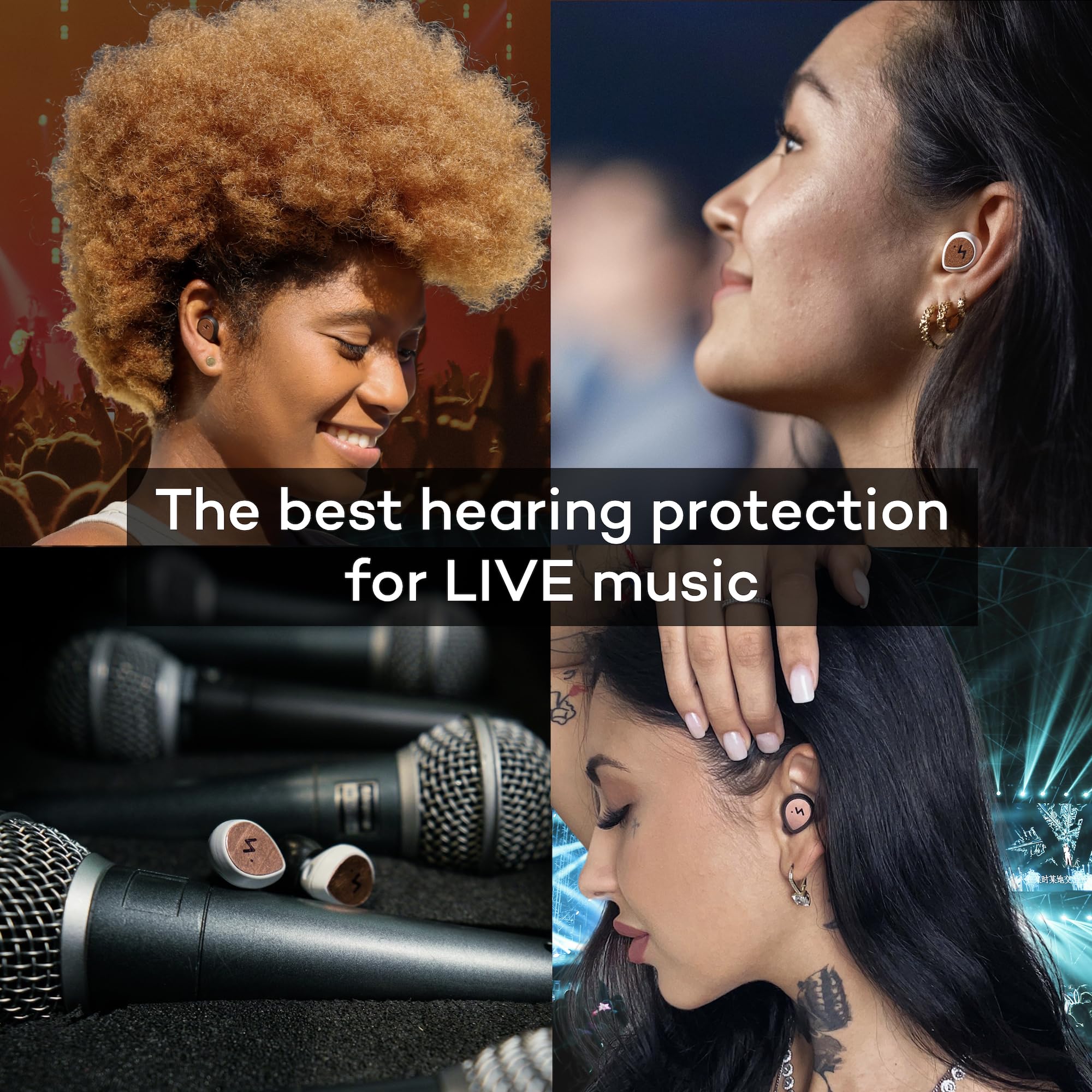 Minuendo LIVE earplugs High Fidelity acoustic hearing protection for Concerts, Clubbing, Festivals, Musicians, DJs | Reusable wi