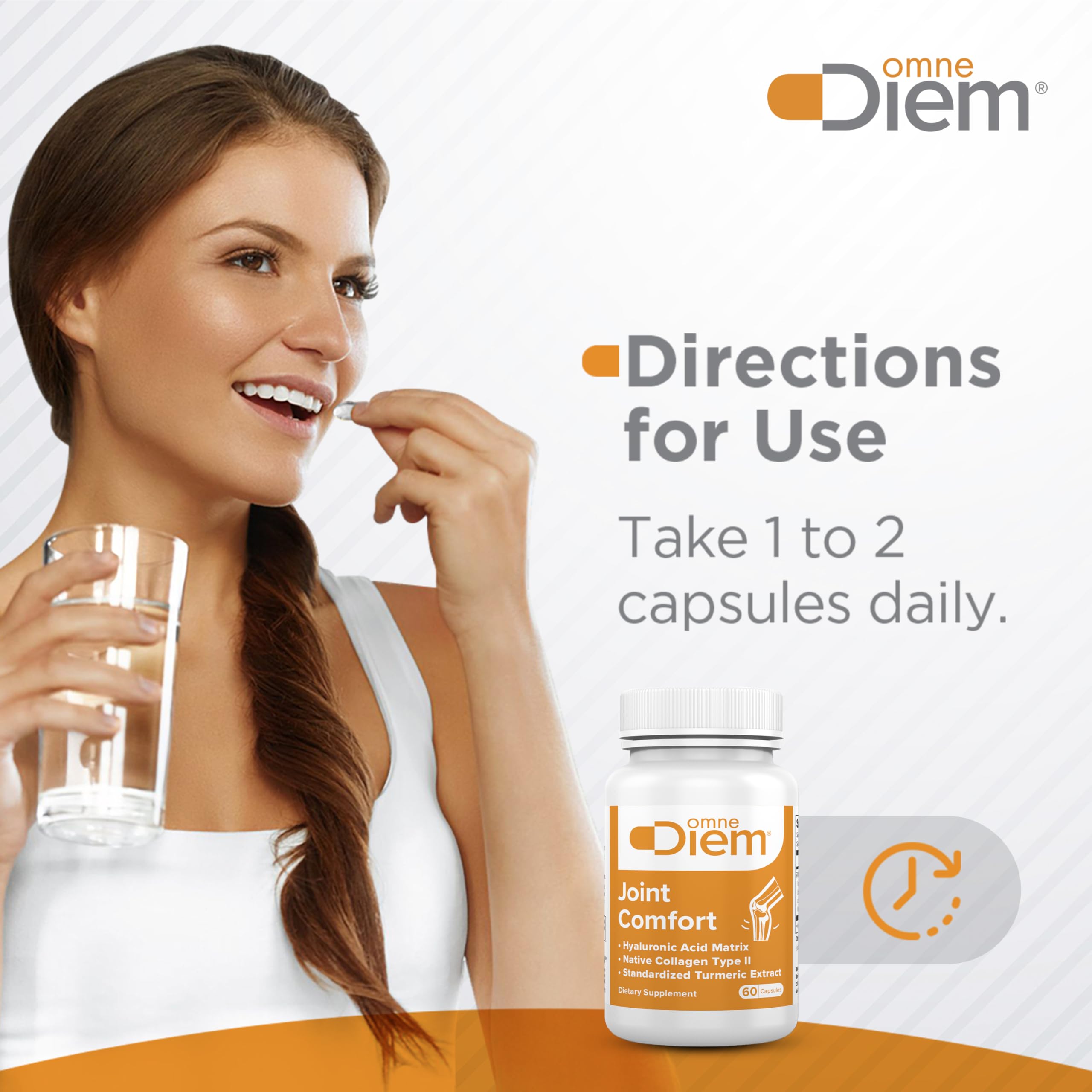 OmneDiem Joint Comfort with ZOARA, 60 Capsules - Dietary Supplement for Comprehensive Joint Care & Comfort