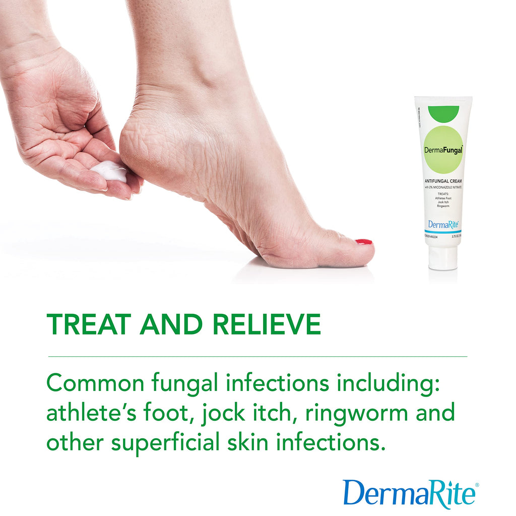 DermaFungal Antifungal Cream - Treats and Prevents Most Athletes Foot, Jock Itch, and Ringworm - 2% Miconazole Nitrate - 3.75 oz