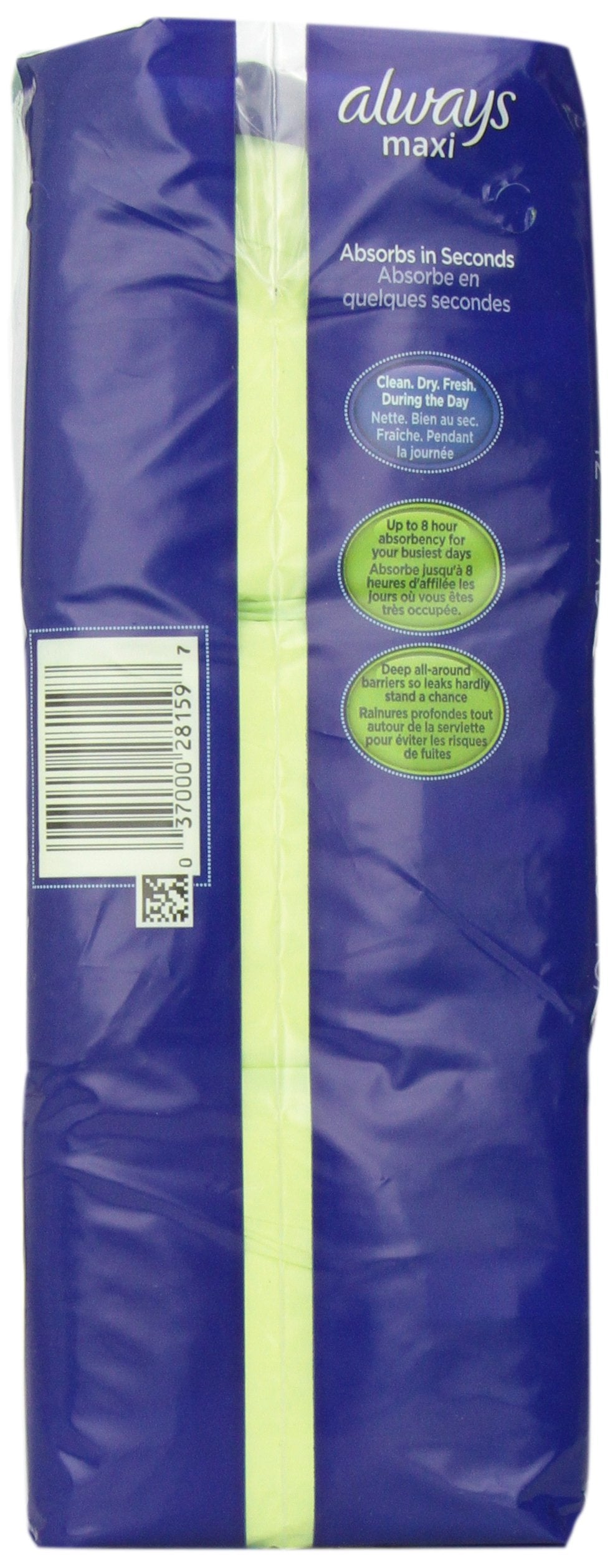 Always Maxi Size 2 Super Pads for Women, Without Wings, Unscented, 42 Count - Pack of 4 (168 Count Total)