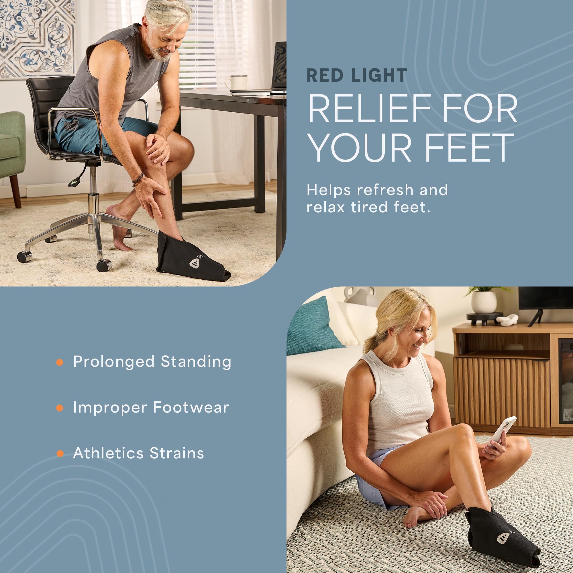 LifePro Red & Near Infrared Light Therapy Foot & Ankle Brace-Foot Pain Relief Product NIR & Red Light Therapy for Feet and Ankle